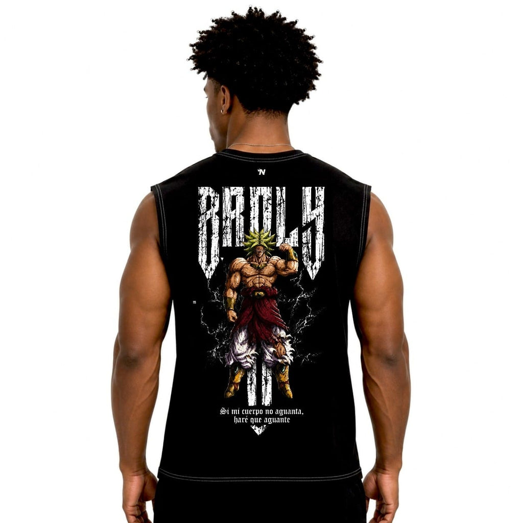 Muscle Tee Algodón Negro - Broly SSL