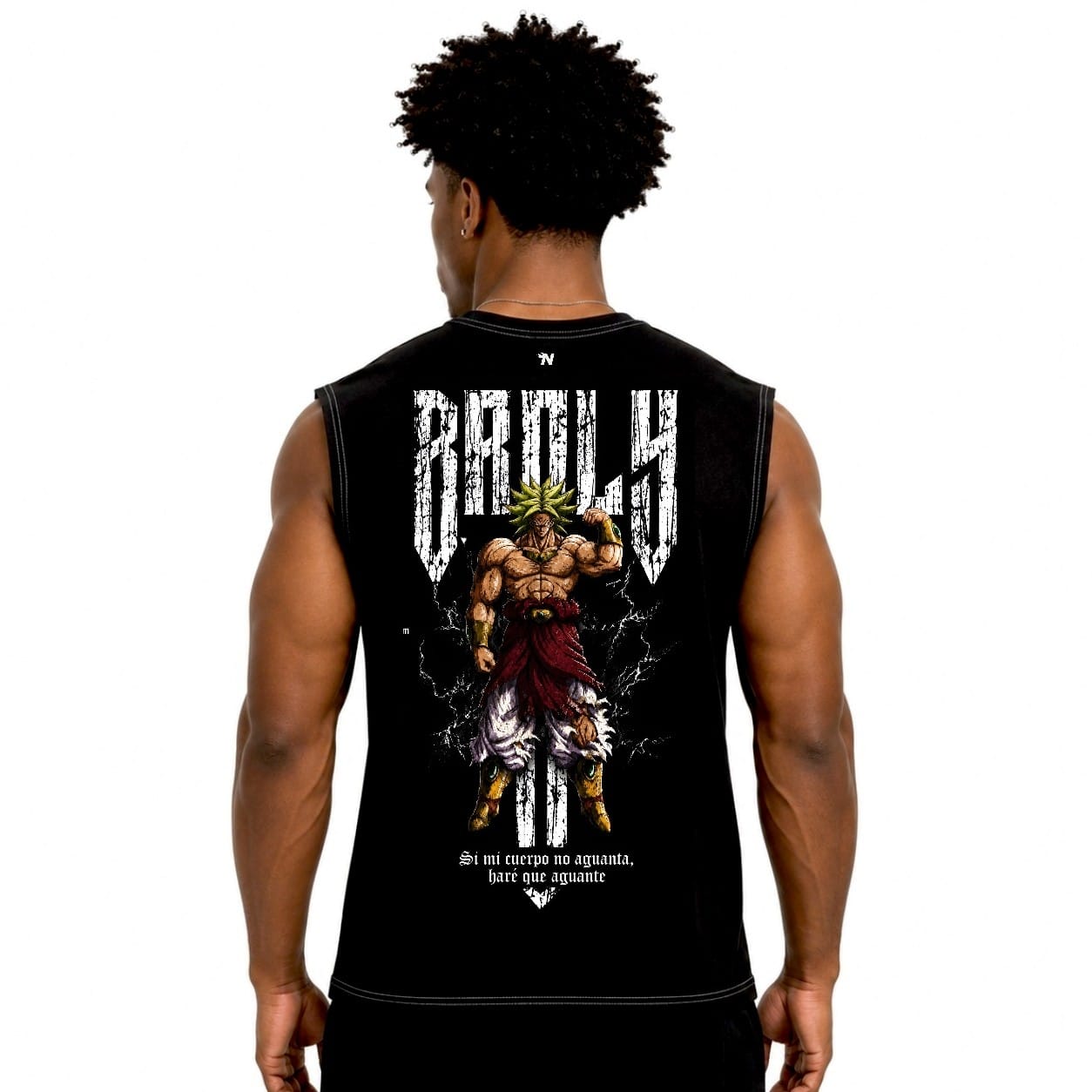 Muscle Tee Algodón Negro - Broly SSL