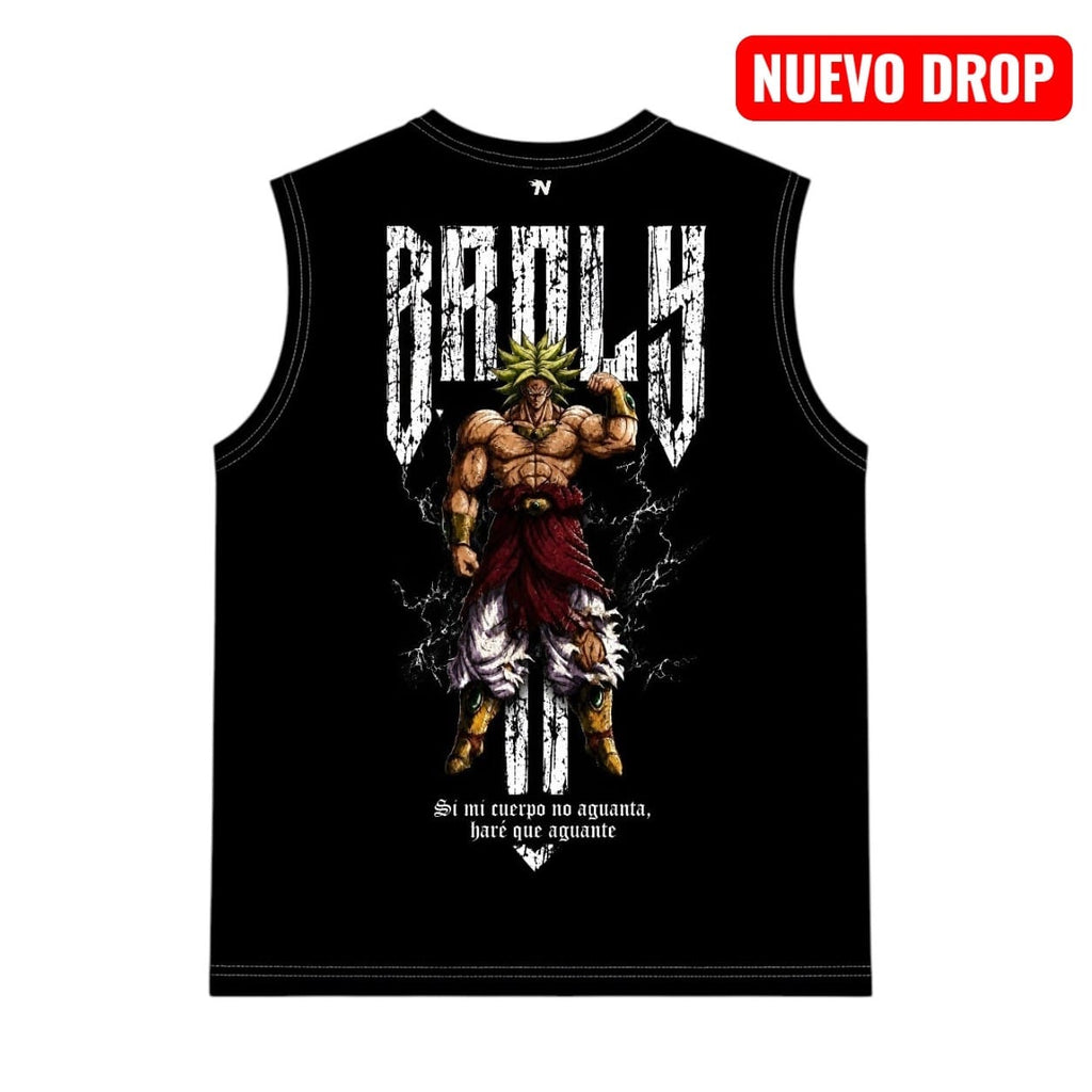 Muscle Tee Algodón Negro - Broly SSL