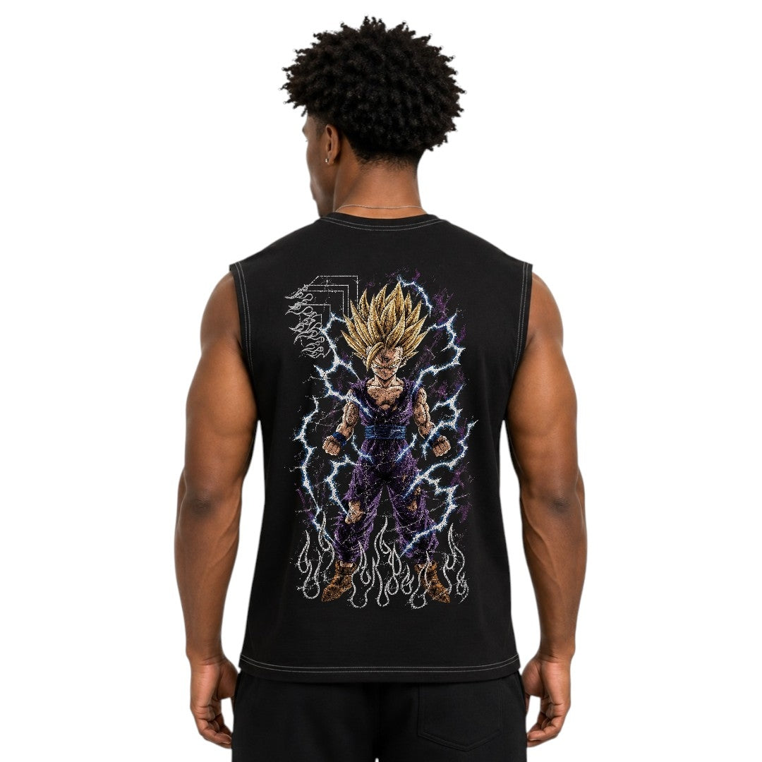 Musclee Tee Algodón Negro - Gohan