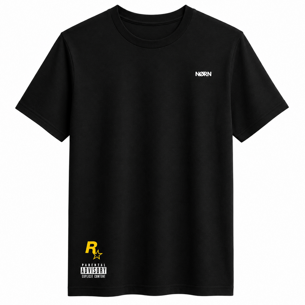 T-shirt Negra Algodón - GTA