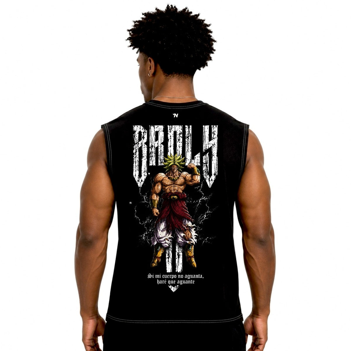 Muscle Tee Algodón Negro - Broly SSL